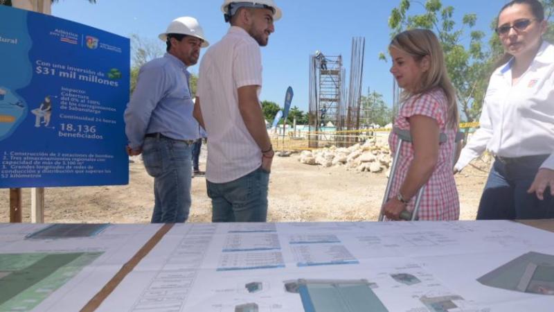 Acueducto Regional de Sabanalarga presenta un avance del 55 por ciento