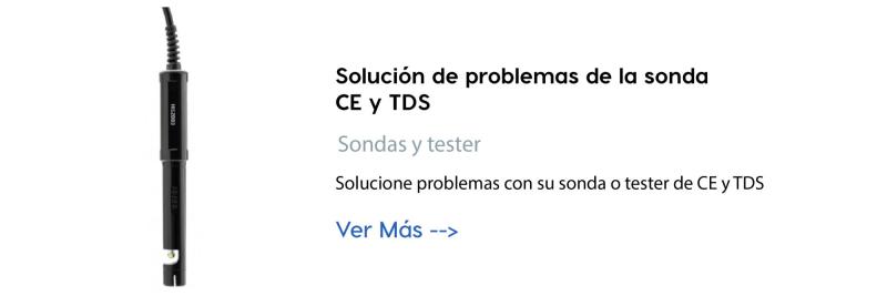 Solución de problemas de la sonda CE y TDS