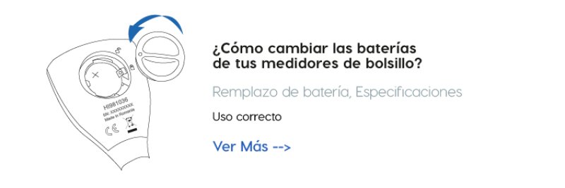 ¿Cómo cambiar las baterías de tus medidores de bolsillo?