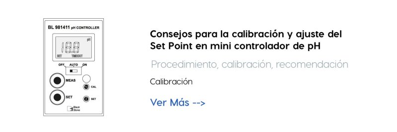 Calibración y ajuste del Set Point en mini controlador de pH